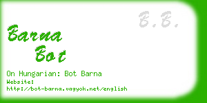 barna bot business card